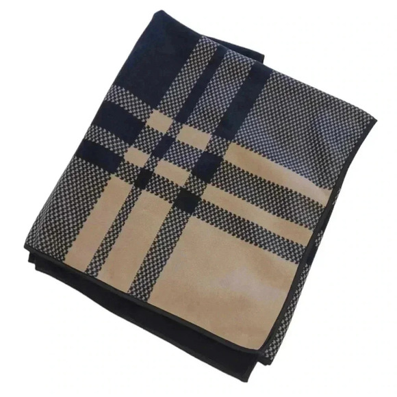 Nicole Miller Original Black Tan O/S Shall - Picture 4 of 7